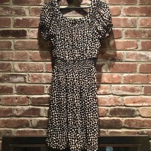 Cinched Waist Animal Print Dress